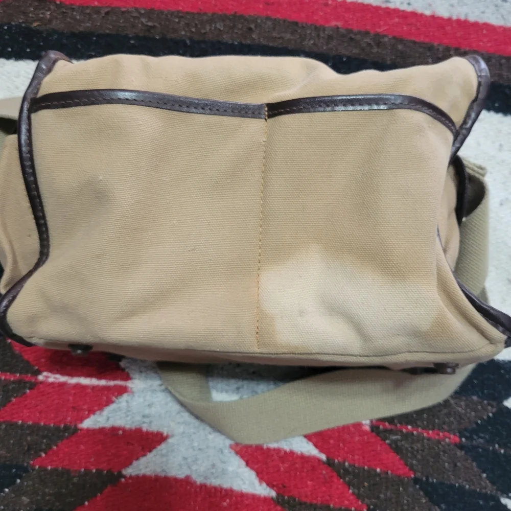 Nikon Beige Canvas Camera Bag with Leather Trim